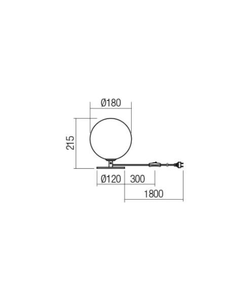 Redo Group - Roy Lampada da Tavolo Singola- Ottone Anticato