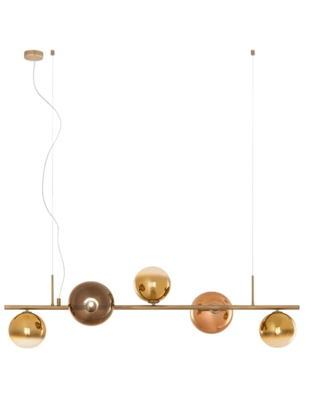 Redo Group - Roy Linear Pendant Lamp - Shaded Gold / Shaded Coffee