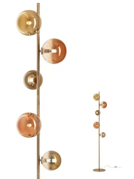 Redo Group - Roy Floor Lamp - Shaded Gold / Shaded Coffee