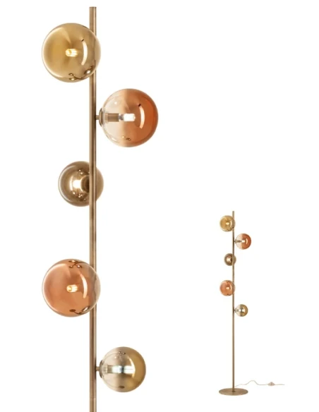 Redo Group - Roy Floor Lamp - Shaded Gold / Shaded Coffee