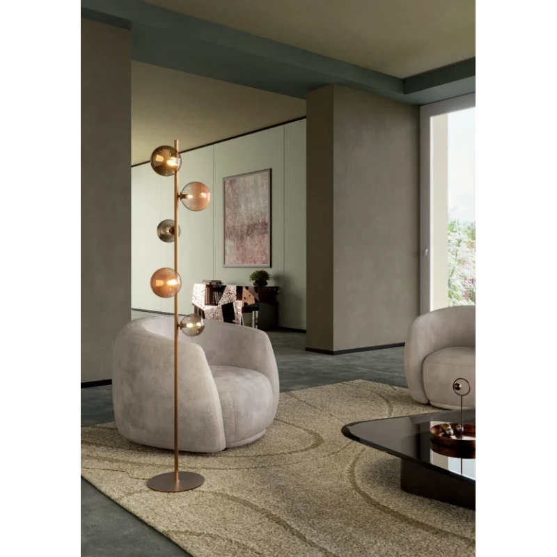 Redo Group - Roy Floor Lamp - Shaded Gold / Shaded Coffee