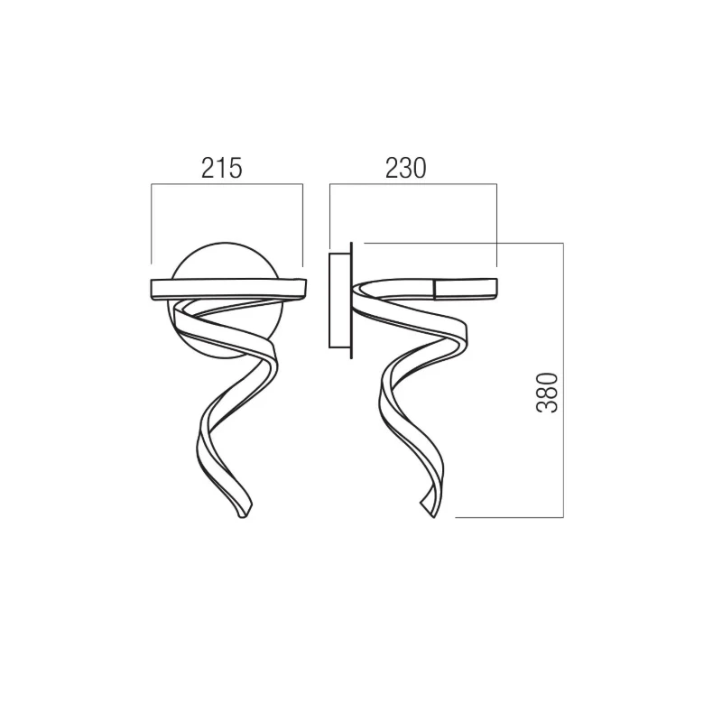 Redo Group - Scroll Wall Lamp - Matt White