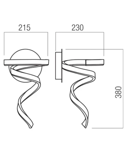 Redo Group - Scroll Wall Lamp - Matt White