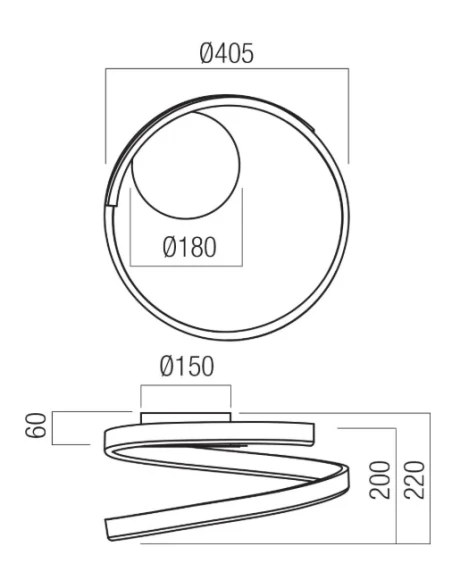 Redo Group - Scroll Lampada da Soffitto - Bianco Opaco