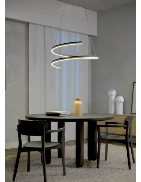 Redo Group - Scroll Pendant Lamp - Matt Black