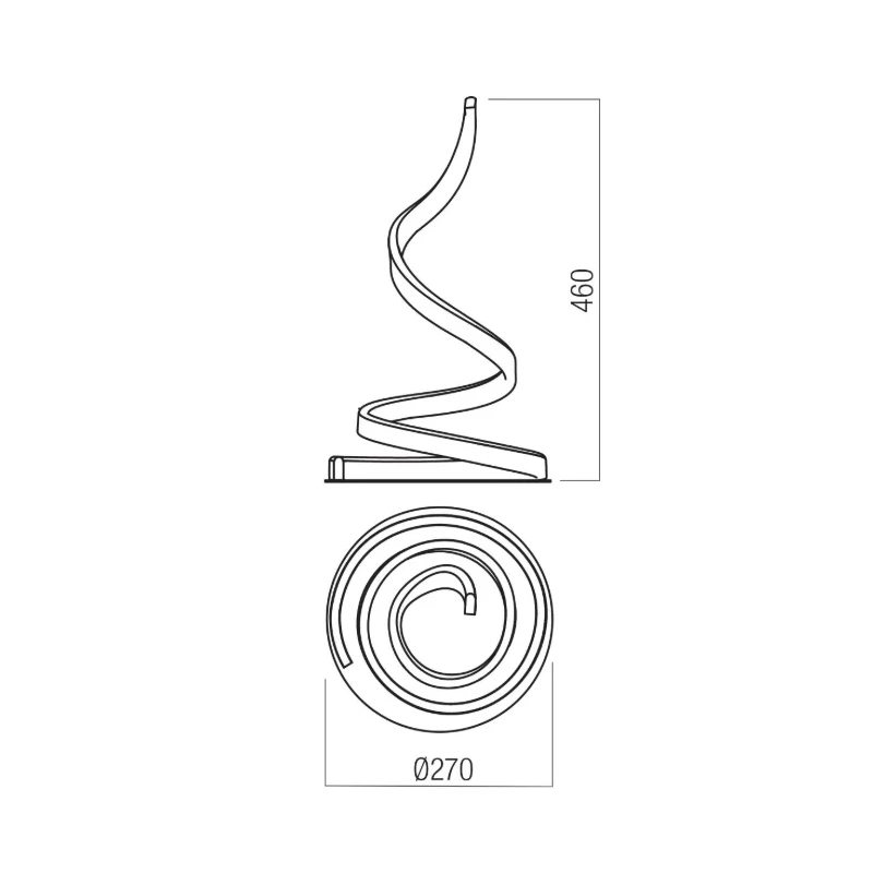 Redo Group - Scroll Lampada da Tavolo - Bronzo Opaco
