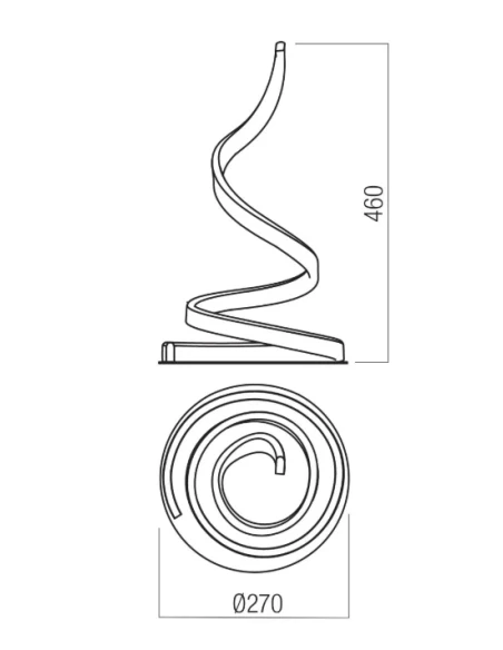 Redo Group - Scroll Lampada da Tavolo - Bronzo Opaco