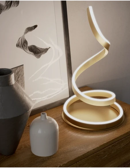 Redo Group - Scroll Table Lamp - Matt Black