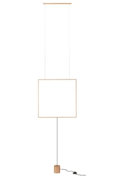 Redo Group - Slick Square Pendant / Floor Lamp - Matt Gold