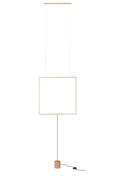 Redo Group - Slick Square Pendant / Floor Lamp - Matt Gold