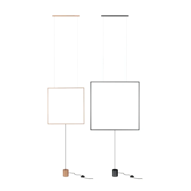 Redo Group - Slick Square Pendant / Floor Lamp - Matt Black