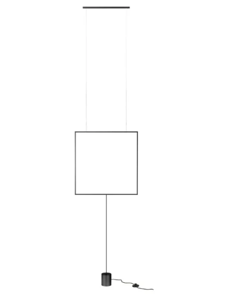 Redo Group - Slick Lampada a Sospensione / Terra Quadrata - Nero  Opaco