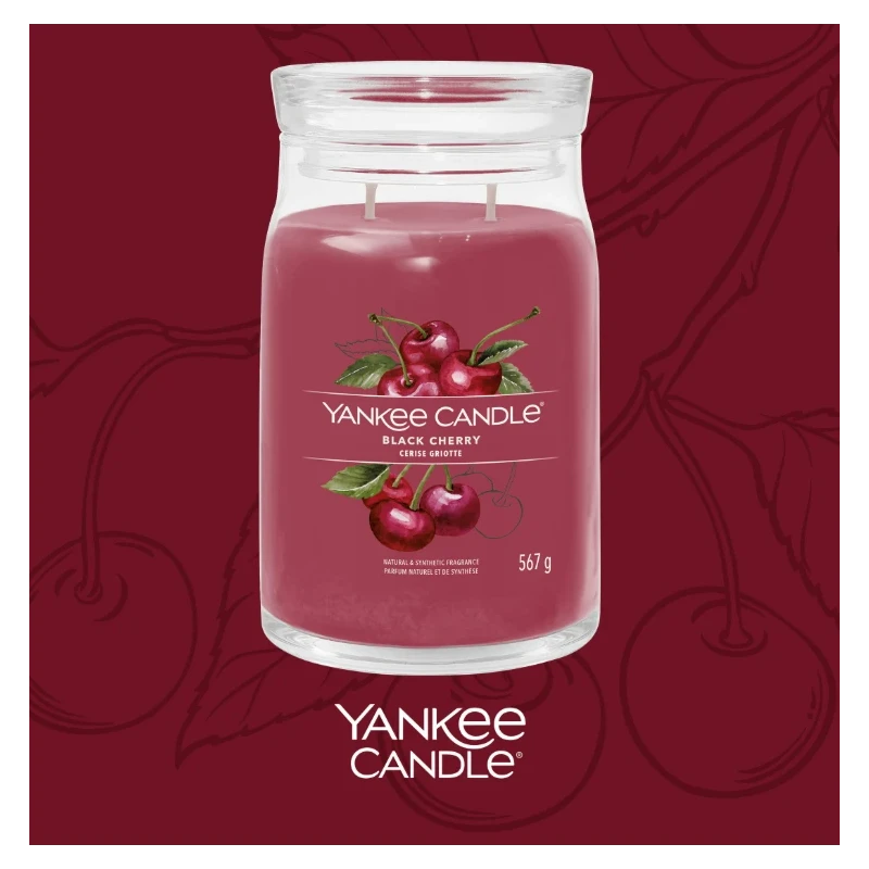 Yankee Candle - Black Cherry - Candela in Giara Grande