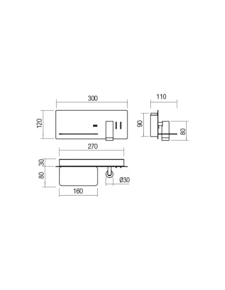 Redo Group - Brook Wall Lamp - Black