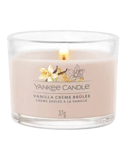 Yankee Candle - Vanilla Crème Brûlée Candela Votiva in Vetro
