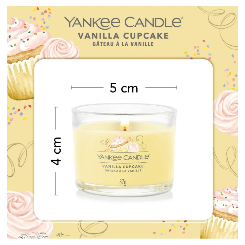Yankee Candle - Vanilla Cupcake - Candela Votiva in Vetro