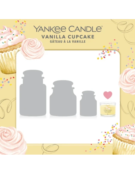 Yankee Candle - Vanilla Cupcake - Candela Votiva in Vetro