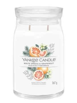 Yankee Candle - White Spruce & Grapefruit Candela in Giara Grande