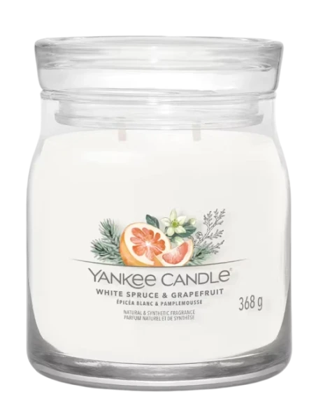 Yankee Candle - White Spruce & Grapefruit Candela in Giara Media