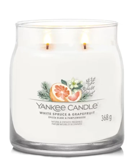 Yankee Candle - White Spruce & Grapefruit Candela in Giara Media