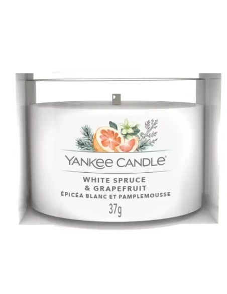 Yankee Candle - White Spruce & Grapefruit Glass Votive Candle