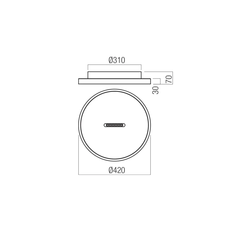 Redo Group - Button Lampada da Soffitto - Bianco