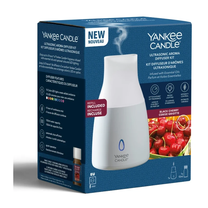 Yankee Candle - Kit Base Diffusore ad Ultrasuoni - Black Cherry
