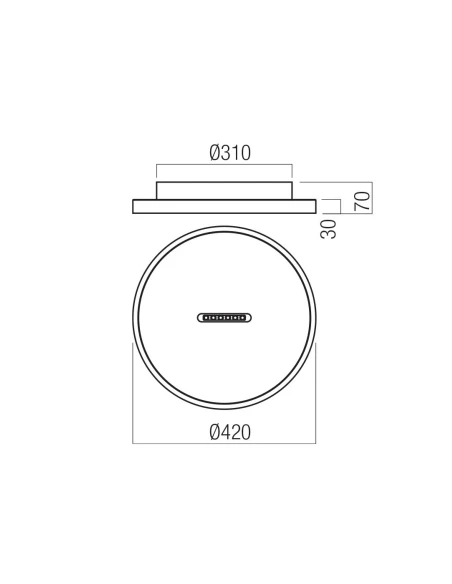 Redo Group - Button Lampada da Soffitto - Nero