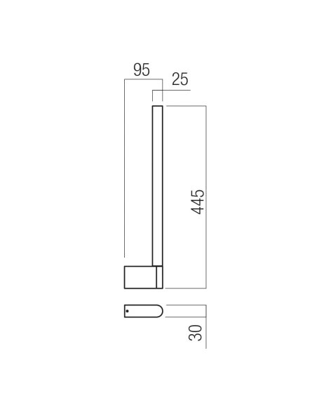 Redo Group - Cityline Wall Lamp - Silver Coffee