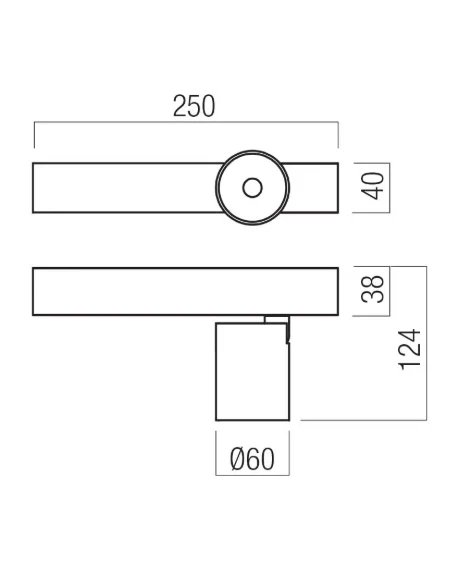 Redo Group - Takto Lampada da Parete / Soffitto - Bianco Opaco