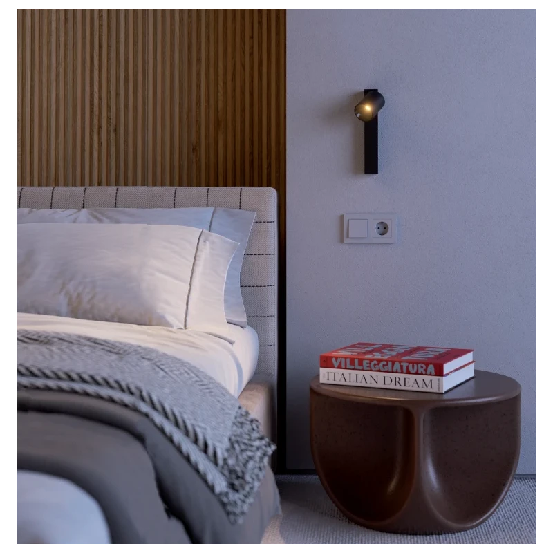 Redo Group - Takto Lampada da Parete / Soffitto - Nero Opaco / Silver Coffee