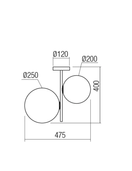 Redo Group - Talis Ceiling Lamp - Matt Black