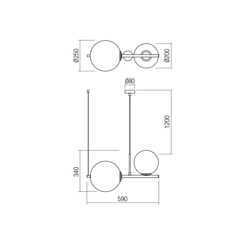 Redo Group - Talis Pendant Lamp - Brushed Bronze