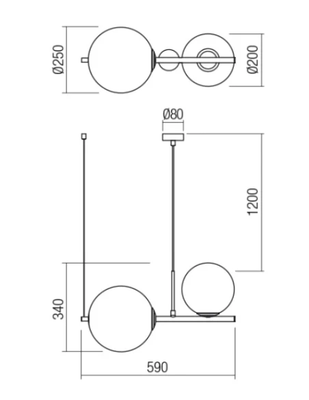 Redo Group - Talis Pendant Lamp - Matt Black