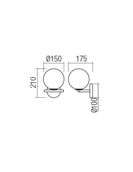 Redo Group - Talis Wall Lamp - Matt Black