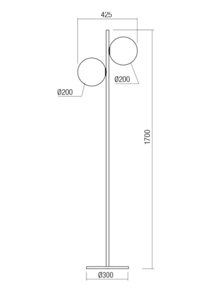 Redo Group - Talis Lampada da Terra - Bronzo Spazzolato