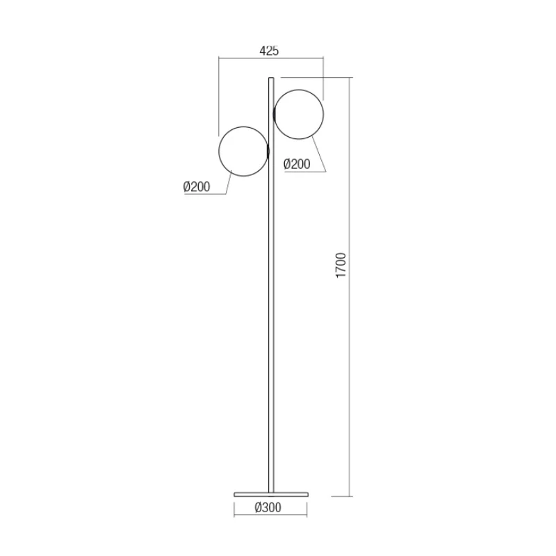 Redo Group - Talis Floor Lamp - Matt Black