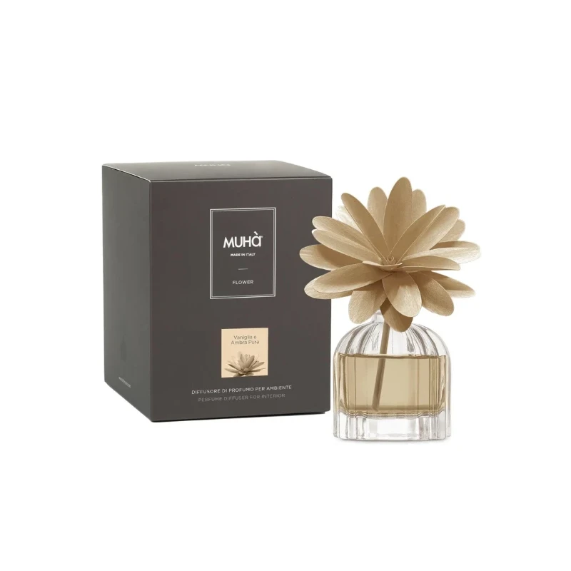 Muhà - Diffusore Flower - Vaniglia e Ambra Pura 60 ml