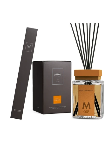 Muhà - Diffusore a Bastoncini - Cedro e Bergamotto 1000 ml