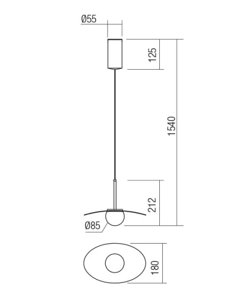 Redo Group - Cody Single Pendant Lamp - Matt Black