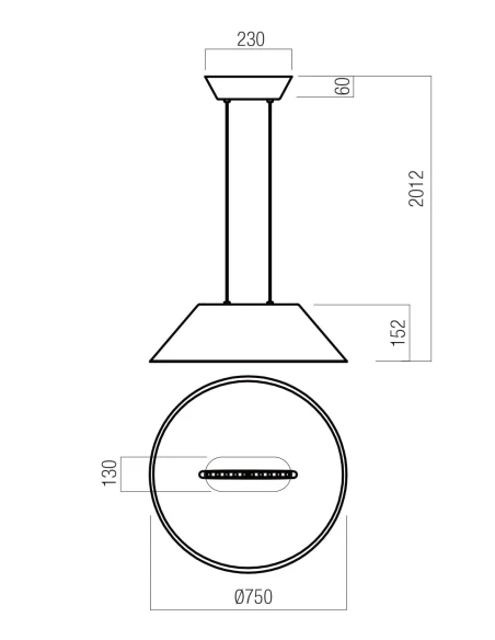 Redo Group - Akira Lampada a sospensione - Oliva/Nero