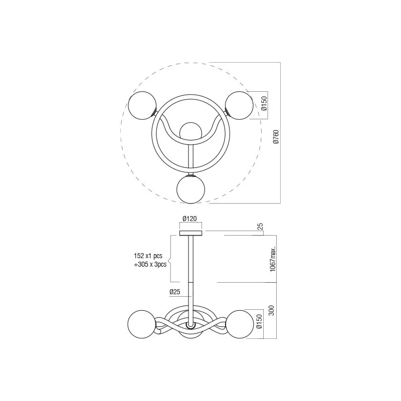 Redo Group - Confusio Lampada a sospensione - Nero Opaco