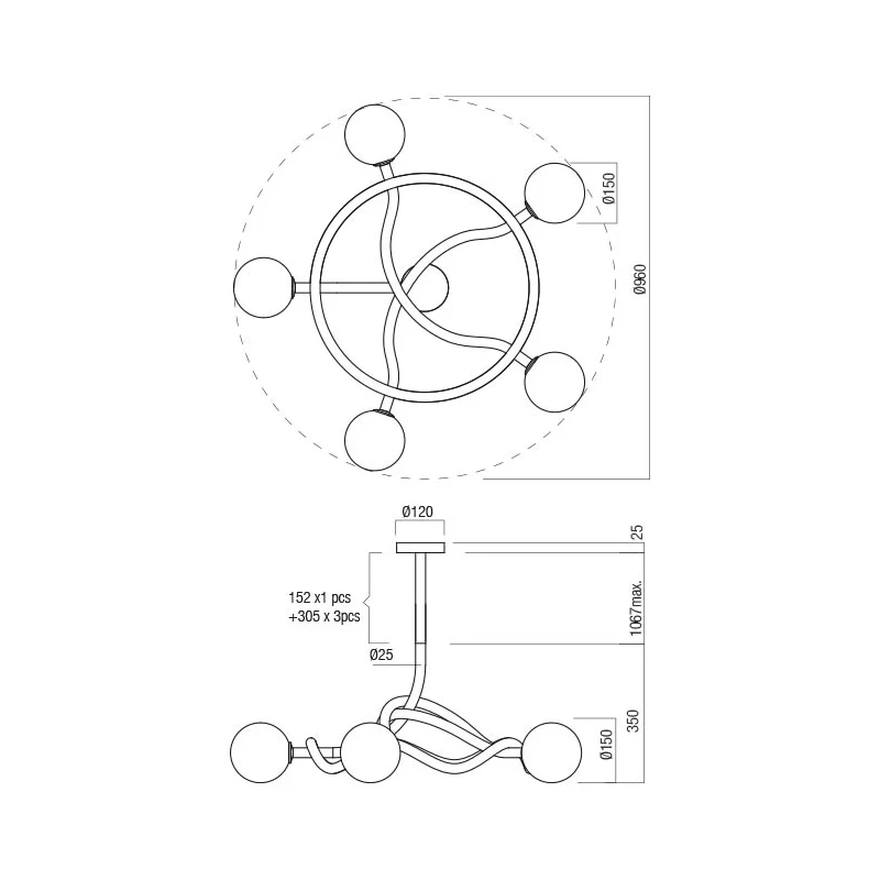 Redo Group - Confusio Pendant Lamp - Matt Black