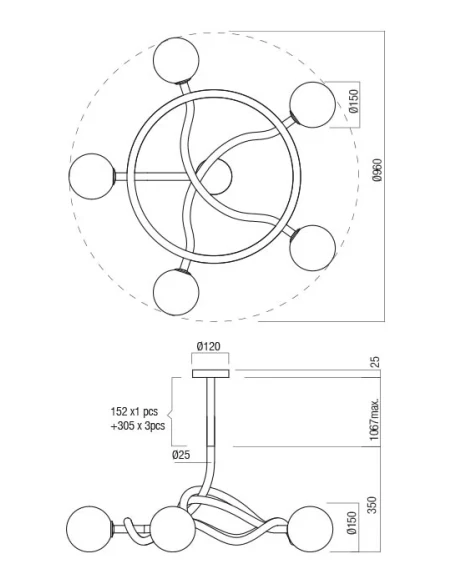 Redo Group - Confusio Lampada a sospensione - Nero Opaco