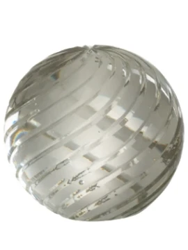 J-Line - Ondes Paperweight - Clear Glass