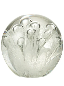 J-Line - Fermacarte Bolle - Vetro Bianco