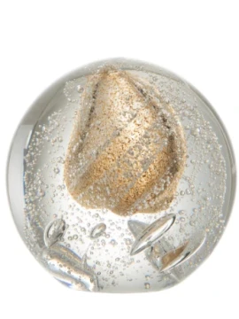 J-Line - Bubble Paperweight - Gold Glass