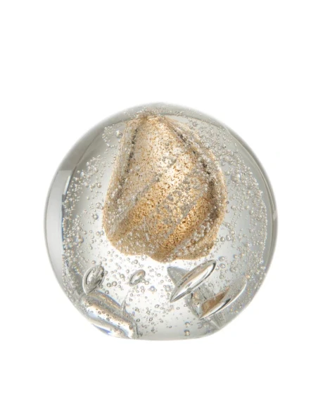 J-Line - Fermacarte Bolle - Vetro Oro