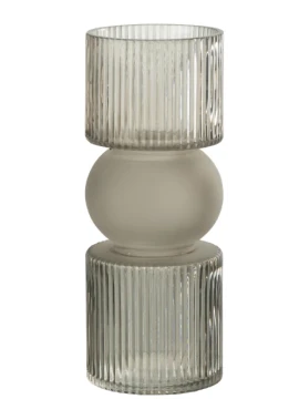 J-Line - Vaso / Portacandele Caramella - Grigio