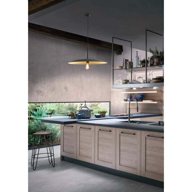 Redo Group - Cymbal Pendant Lamp - Matt Black/Matt Gold